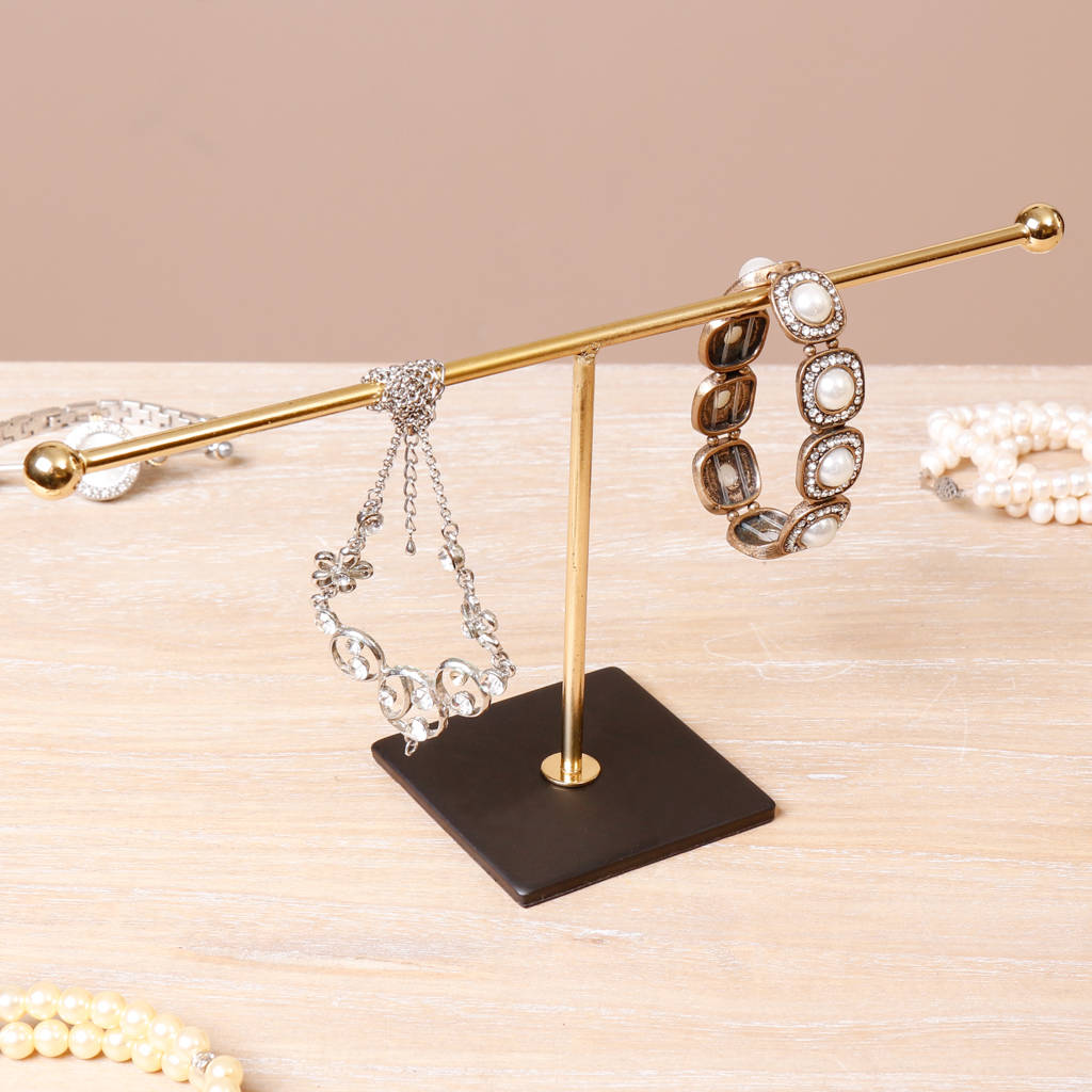 Black And Gold Contemporary Jewellery Rack