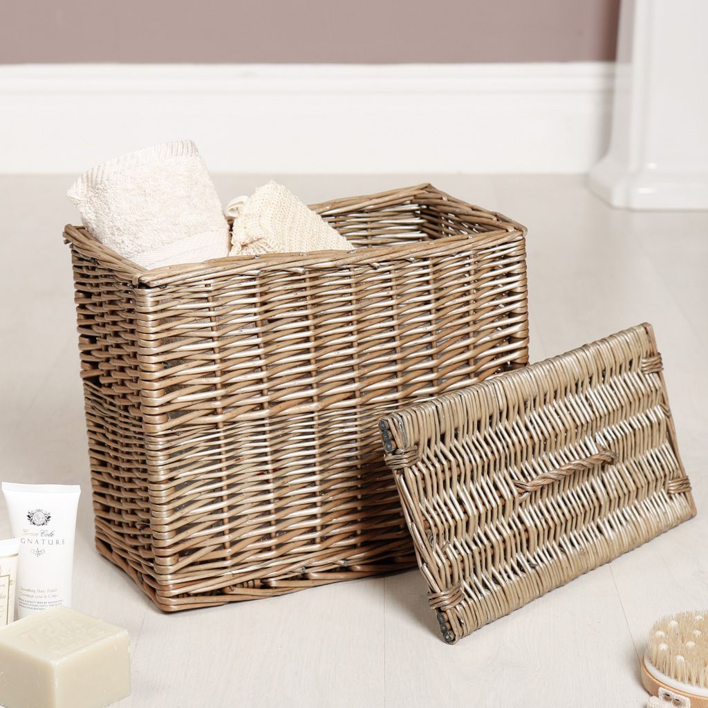 wicker bathroom basket