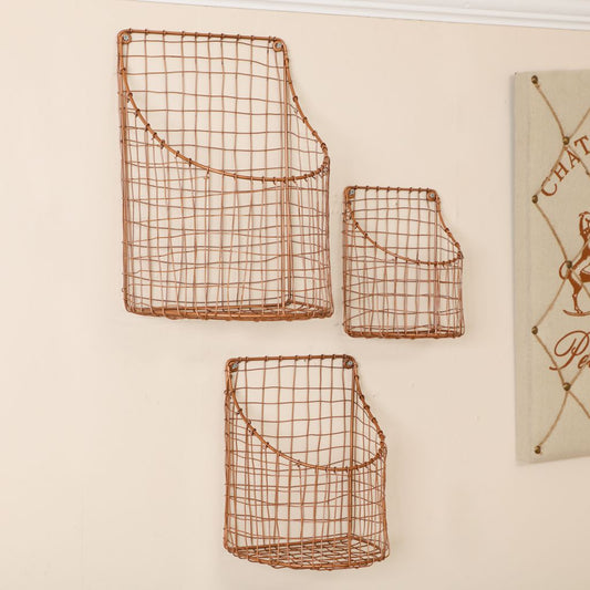 copper storage baskets