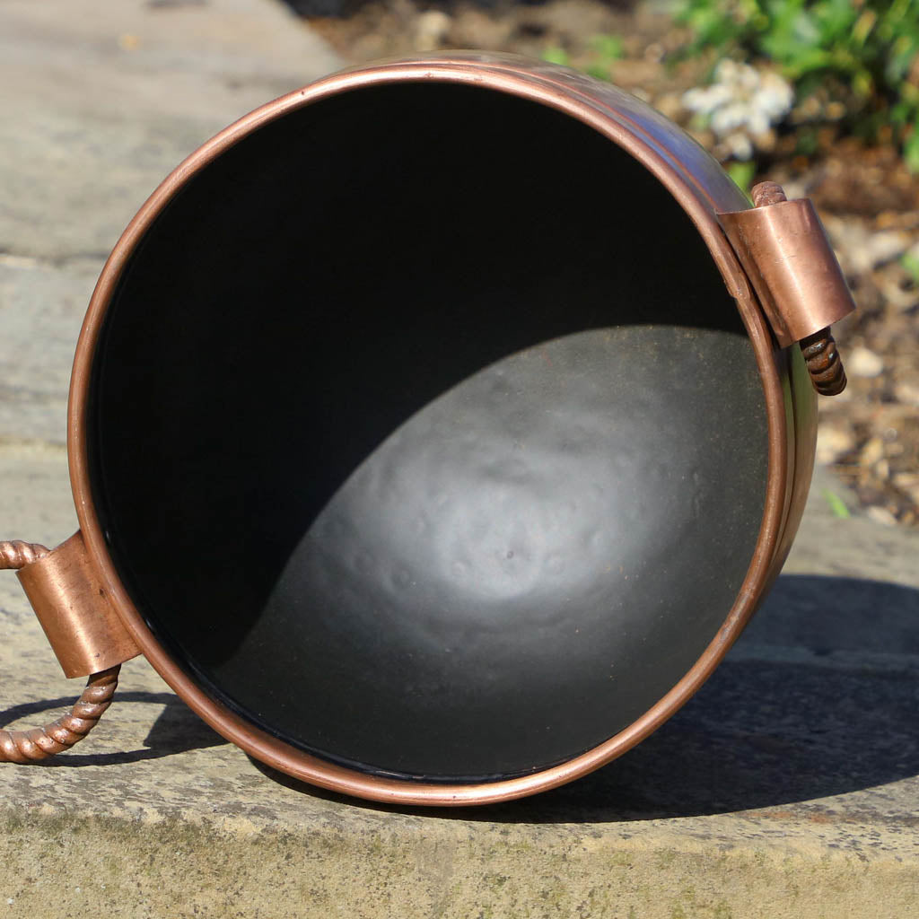 copper planter for garden