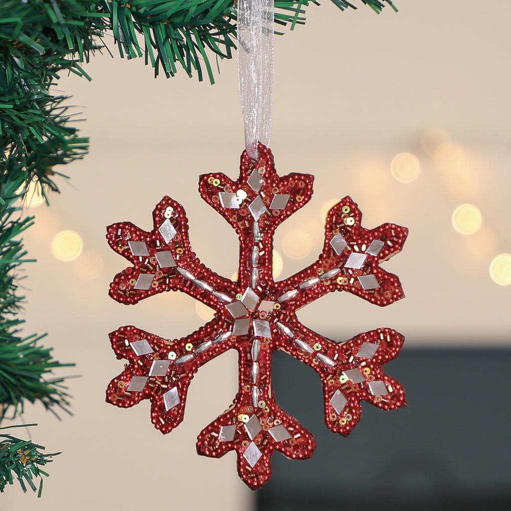 Snowflake Christmas Tree Ornament