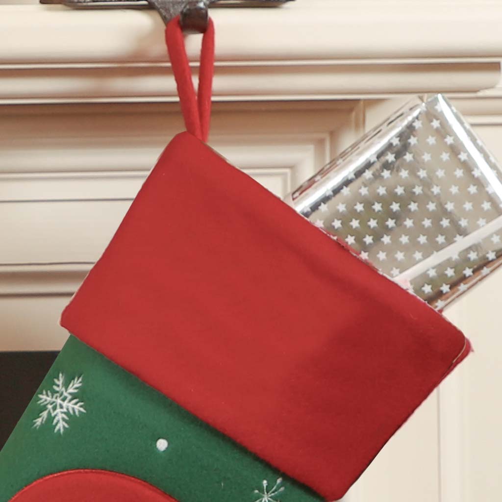 Santa's Helper Green Children's Christmas Stocking