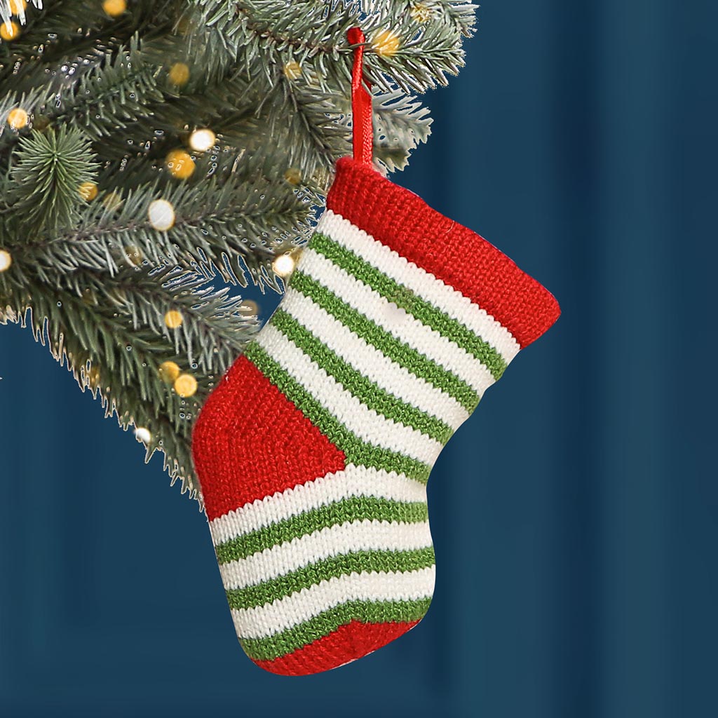 Peppermint Striped Small Christmas Present Sack