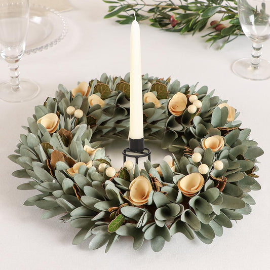 Winter Roses Candle Holder Centrepiece
