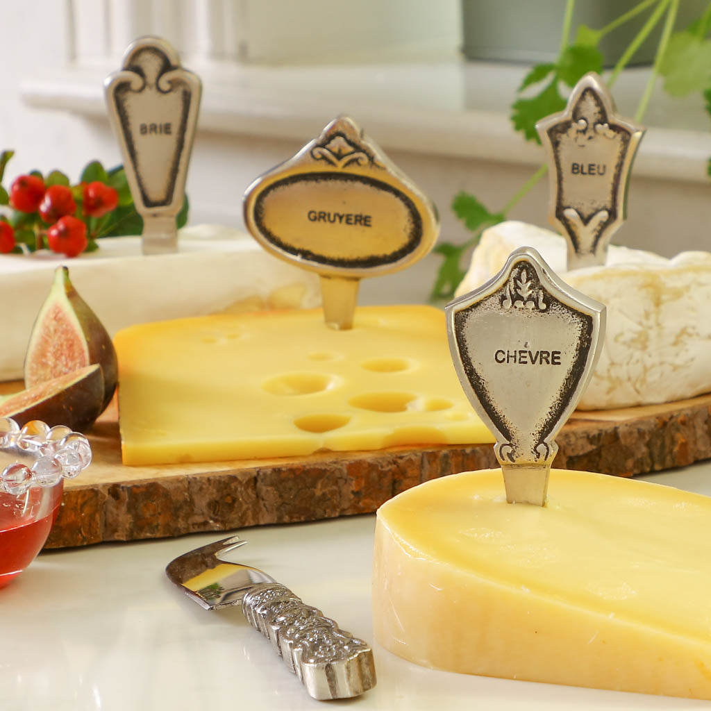 Silver French Cheese Markers