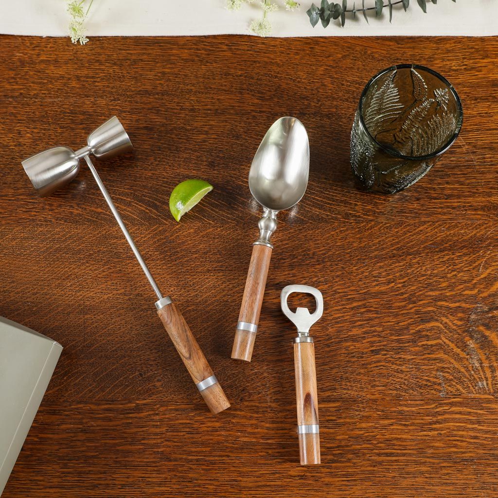Wooden Barware Tool Set