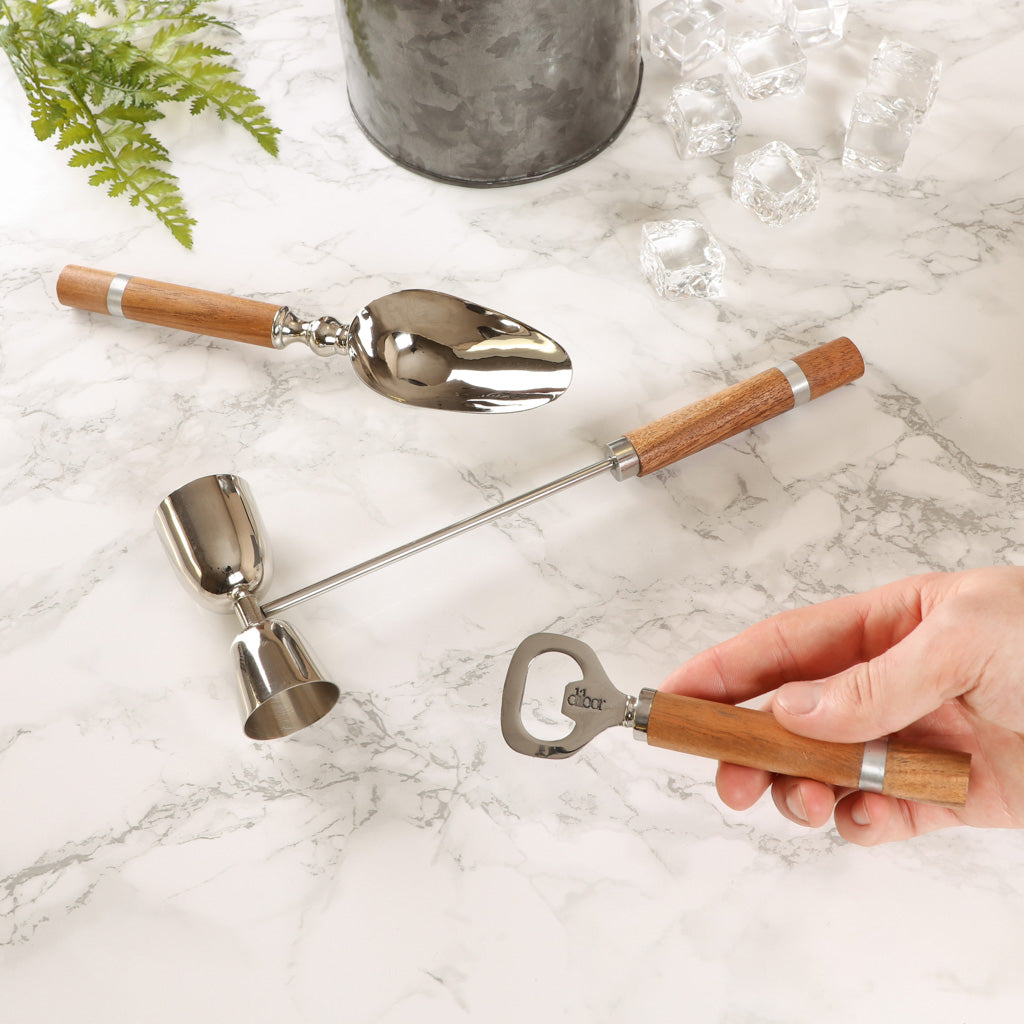 Acacia Wooden Barware Gift Set