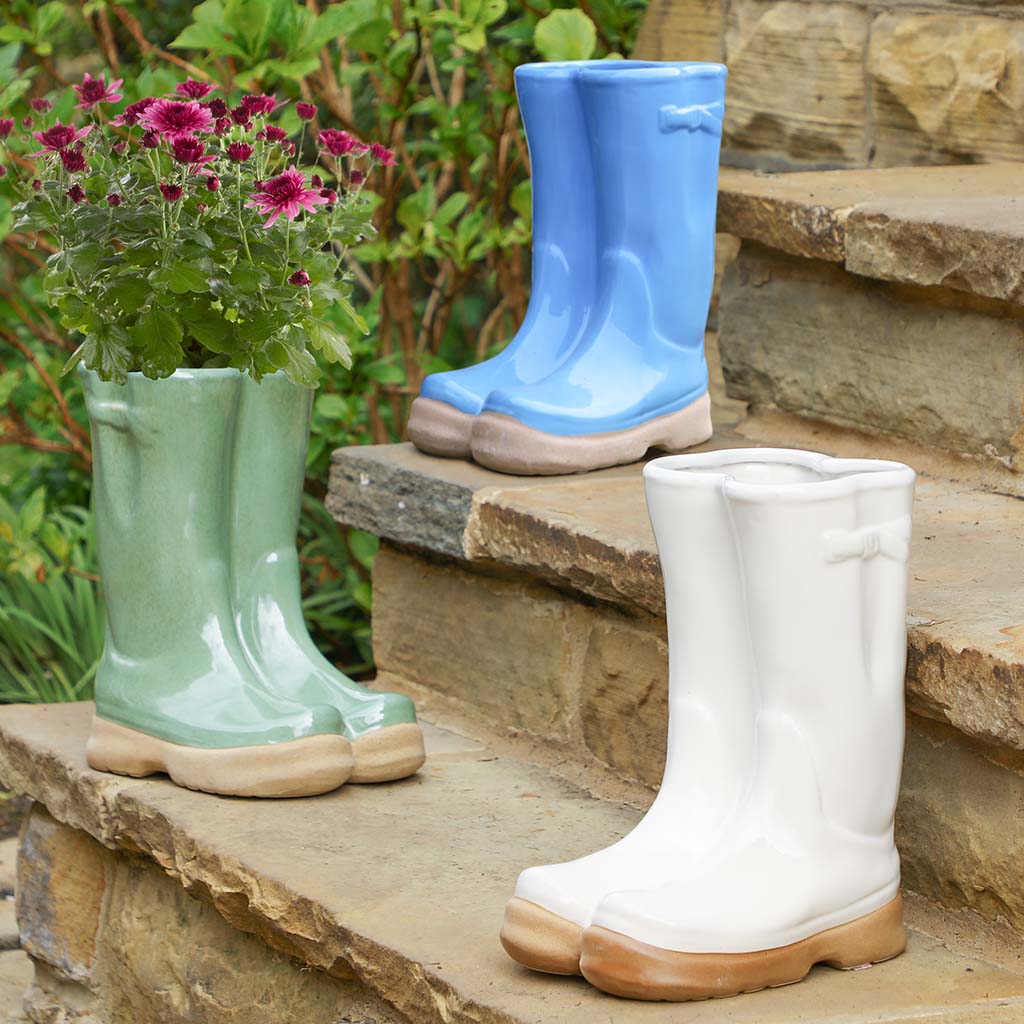 welly boot plant pots