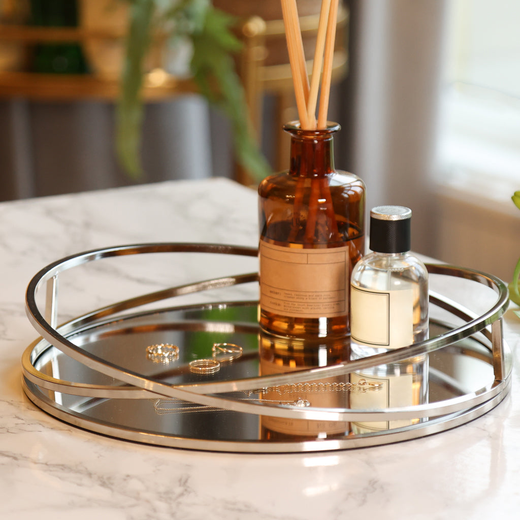 Mirrored Accessories Tray