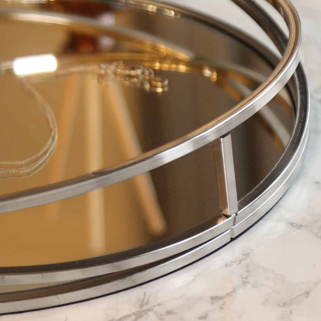 Silver tray for accessories