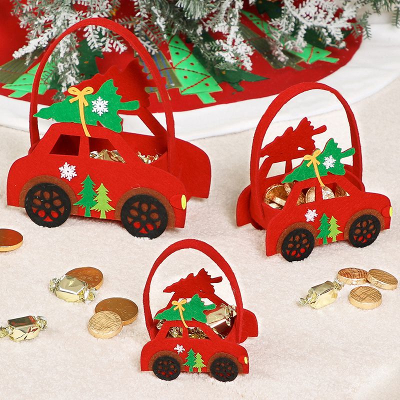 Set of 3 Cars felt gift bags