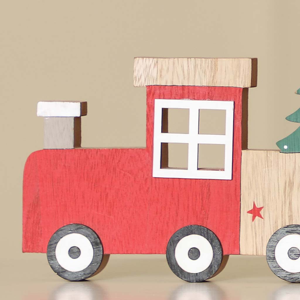 Wooden Christmas Train Decoration
