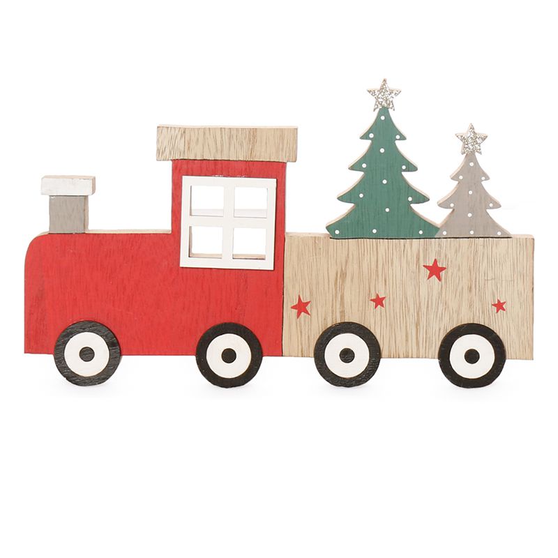 Wooden Christmas Train Decoration