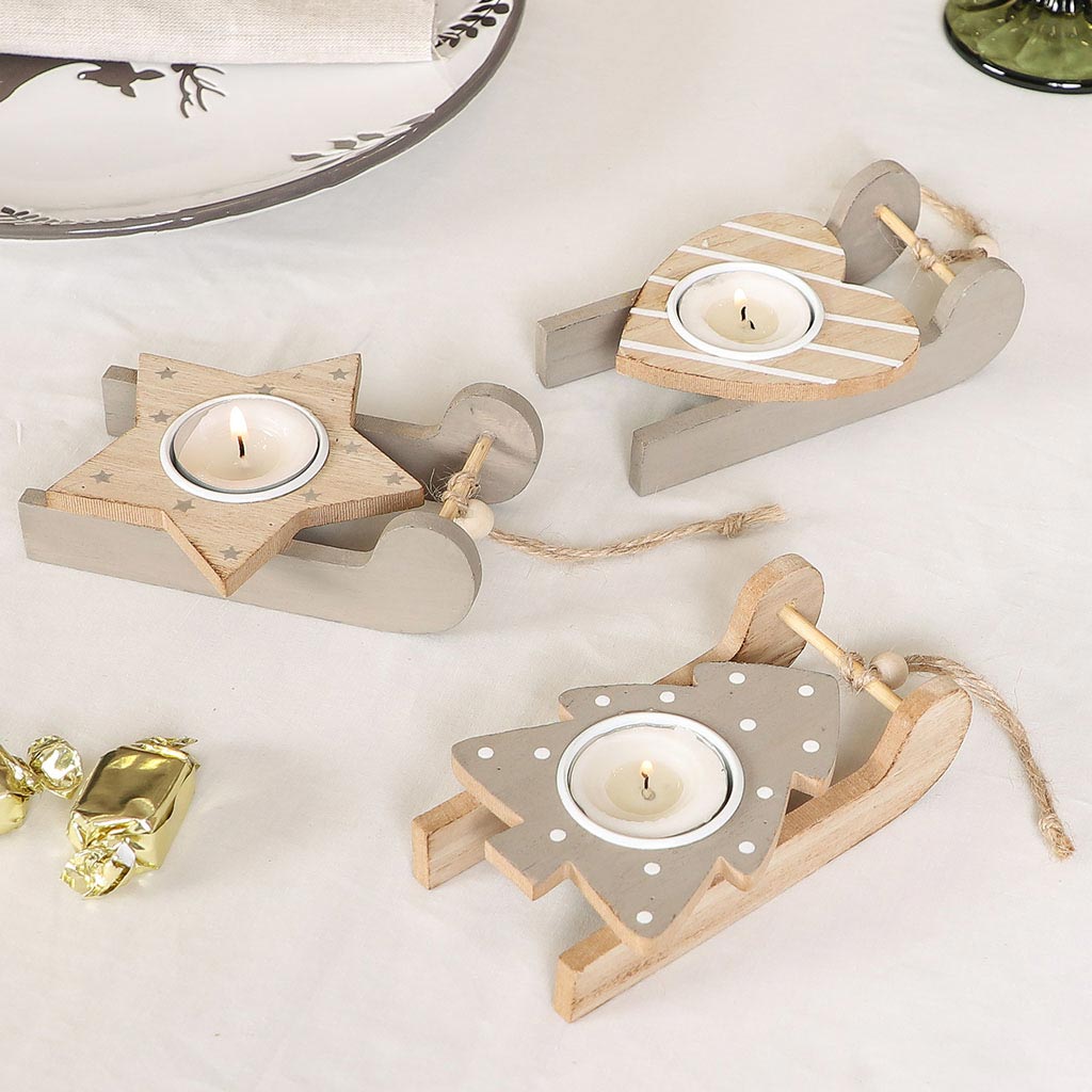 Set of 6 Scandi Inspired Tealight Holders