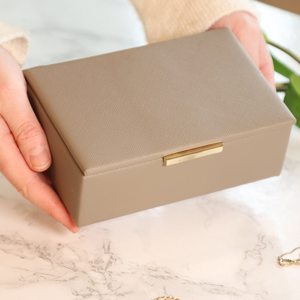 Mink Grey Faux Leather Jewellery Store