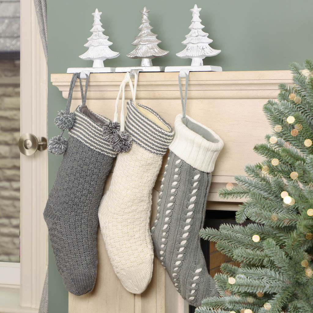 chunky christmas stocking grey