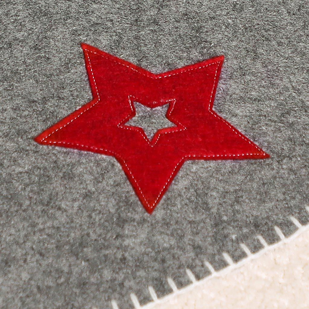 Decorative Red and Grey Tree Skirting