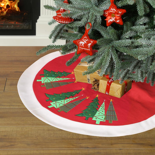 Red Christmas Tree Skirt