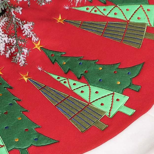 Red Christmas Tree Skirt