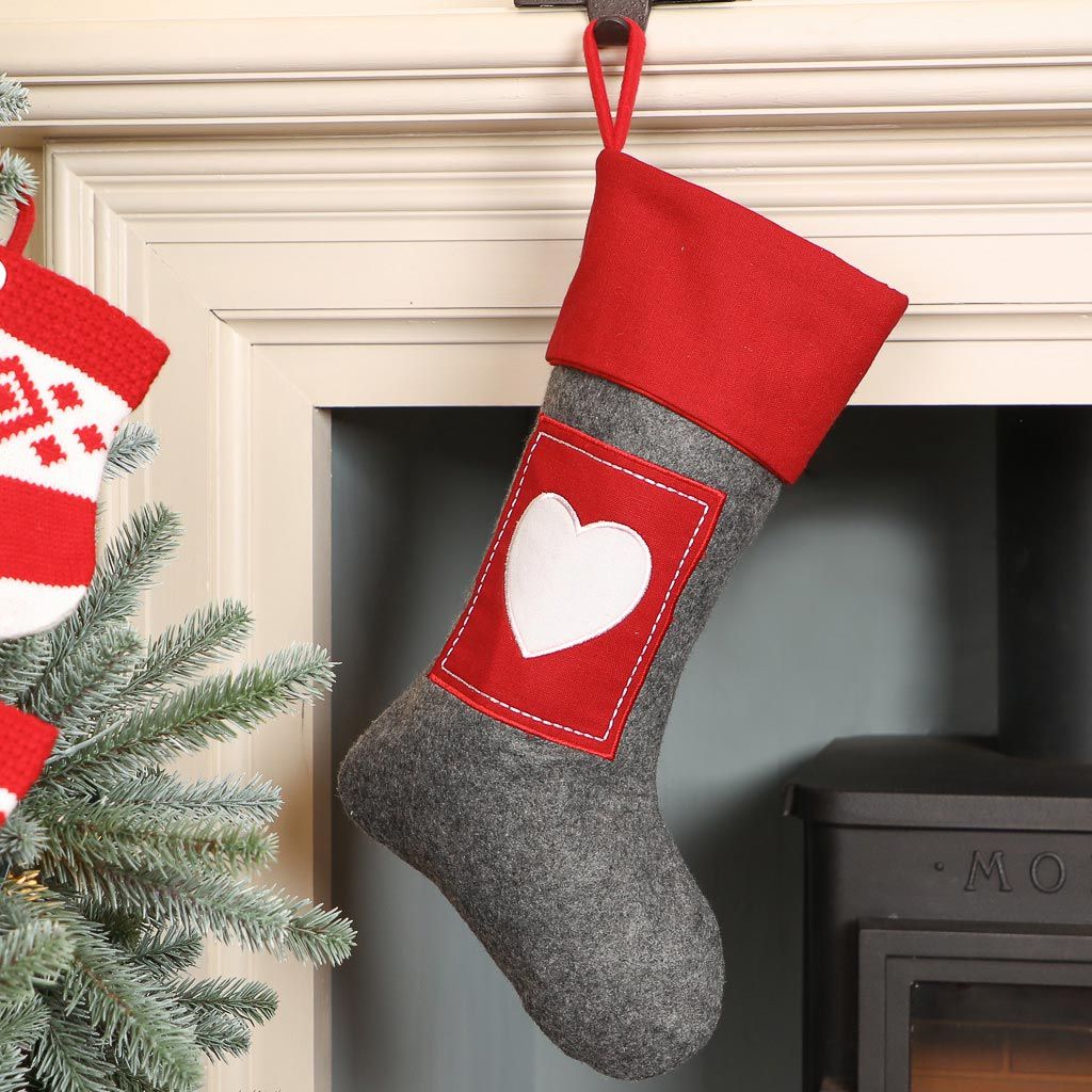 Love Heart Christmas Stocking