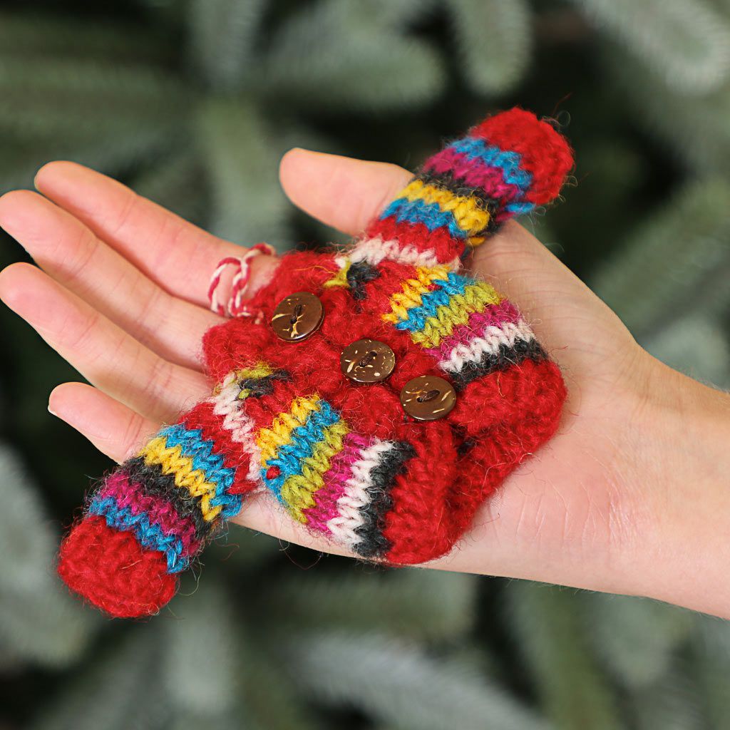 Fair Trade Knitted Cardigan Christmas Decoration