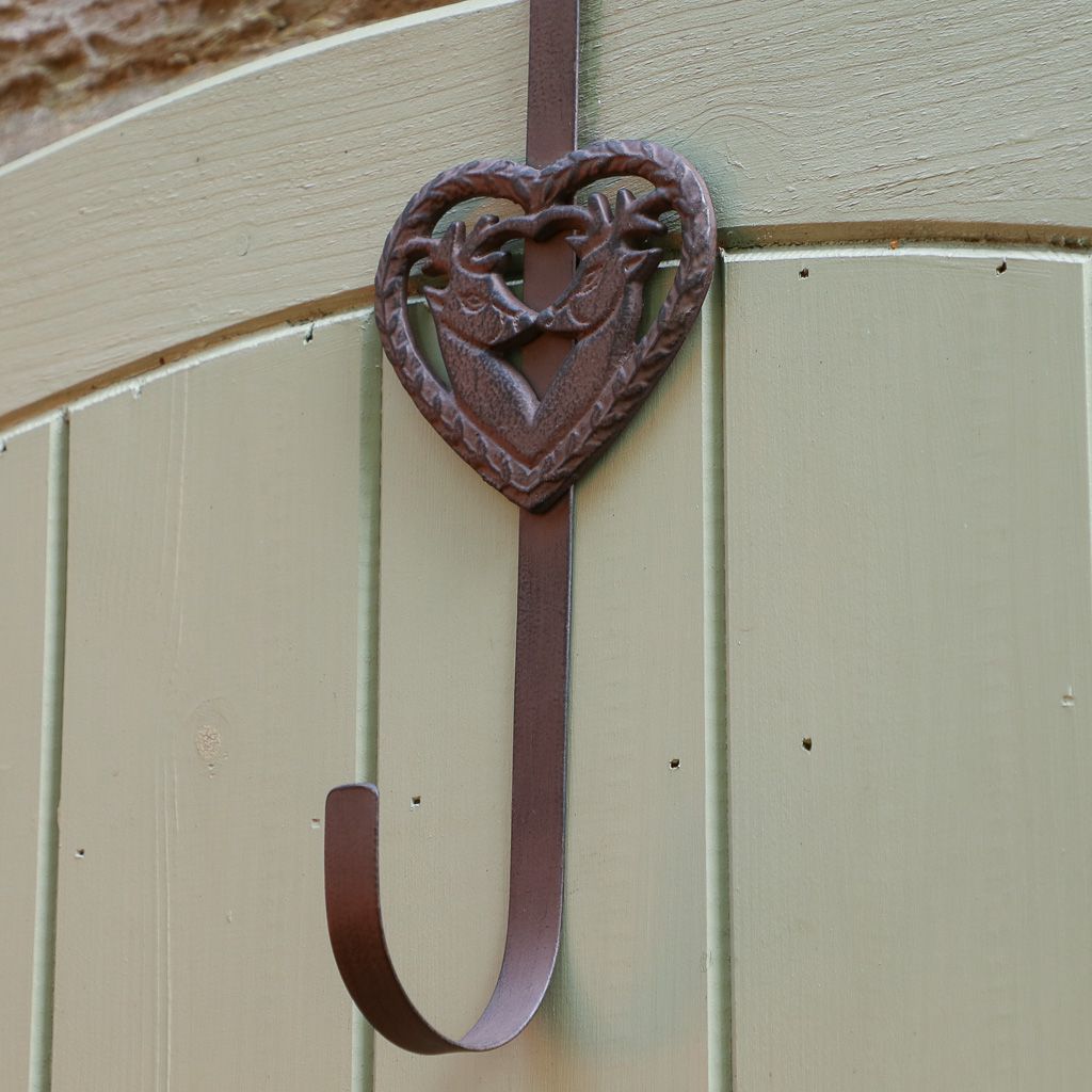 Kissing Deer Christmas Wreath Hanger