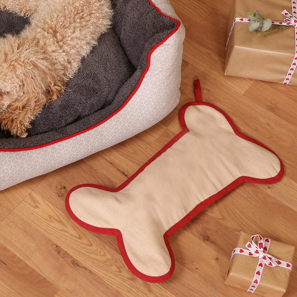 Pet Treats Bone Christmas Stocking