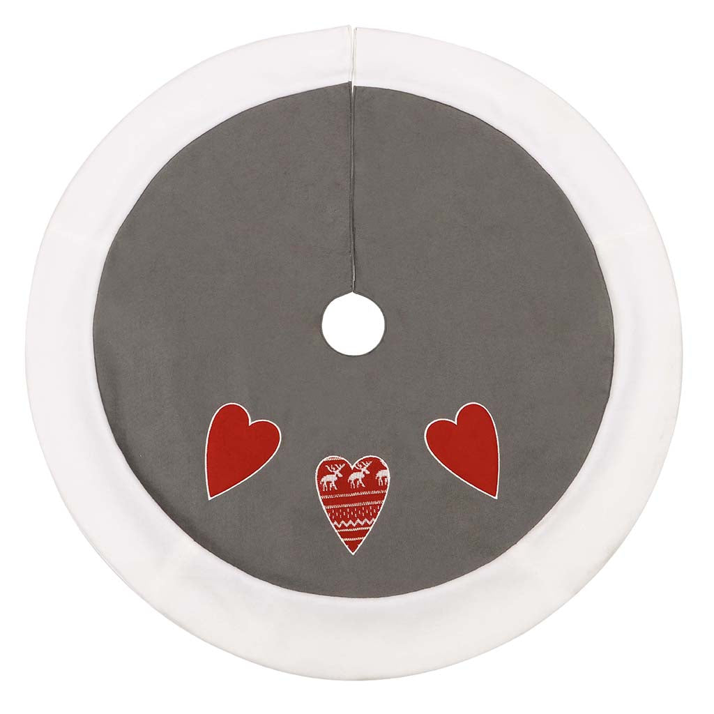 Reindeer Heart Nordic Christmas Tree Skirt