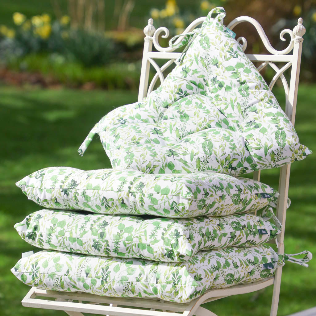 Set of 4 Vintage Garden Chair Seat Pads