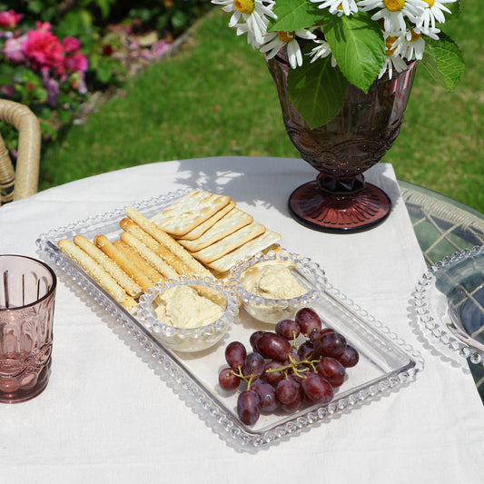 bread plate and dip set