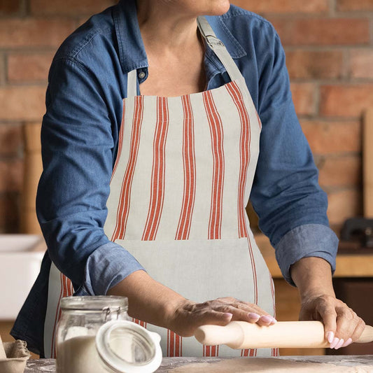 Vintage Style Bakers Stripe Kitchen Apron