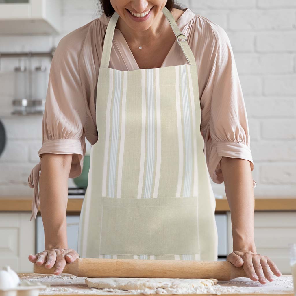 Millstone Stripe Cotton Kitchen Apron