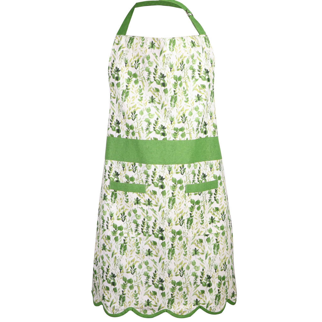 leaf printed kitchen apron