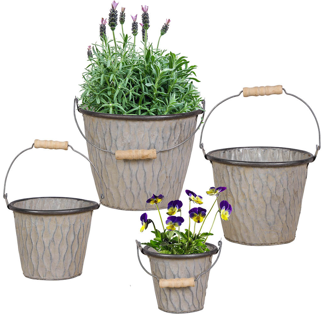plant pot buckets with handles
