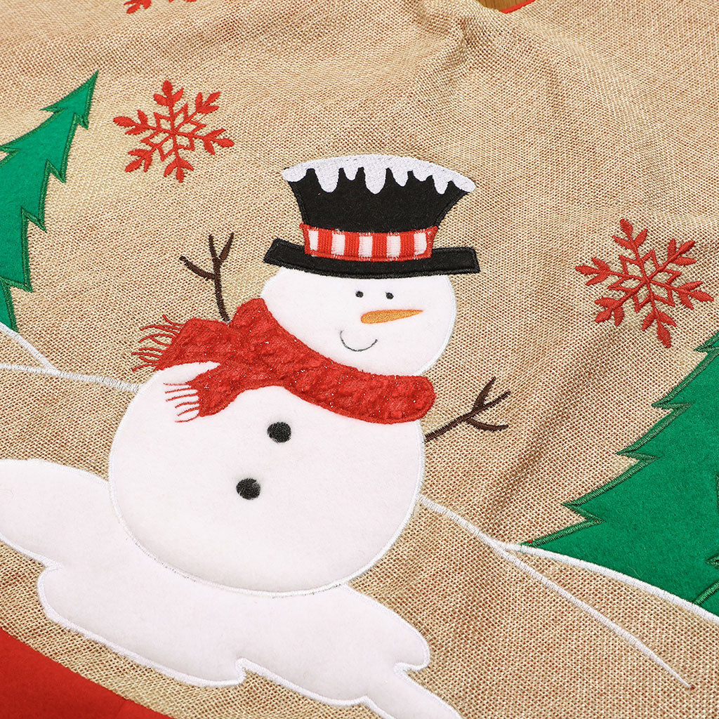Traditional Red Festive Friends Christmas Tree Skirt