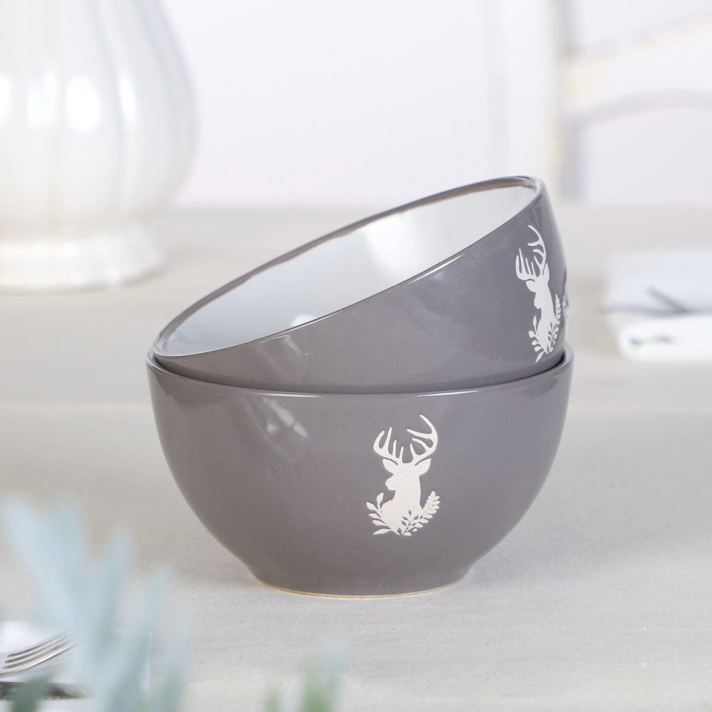 grey stag christmas dinner tableware