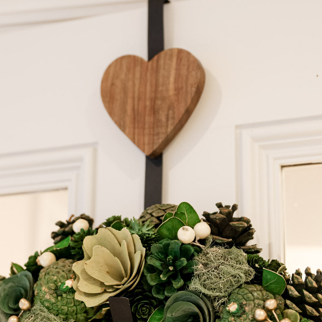 Heart wreath hanger