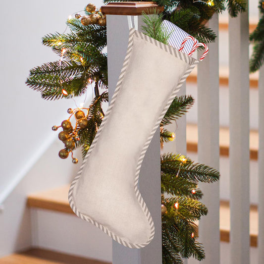 PERSONALISED CHRISTMAS STOCKING GREY