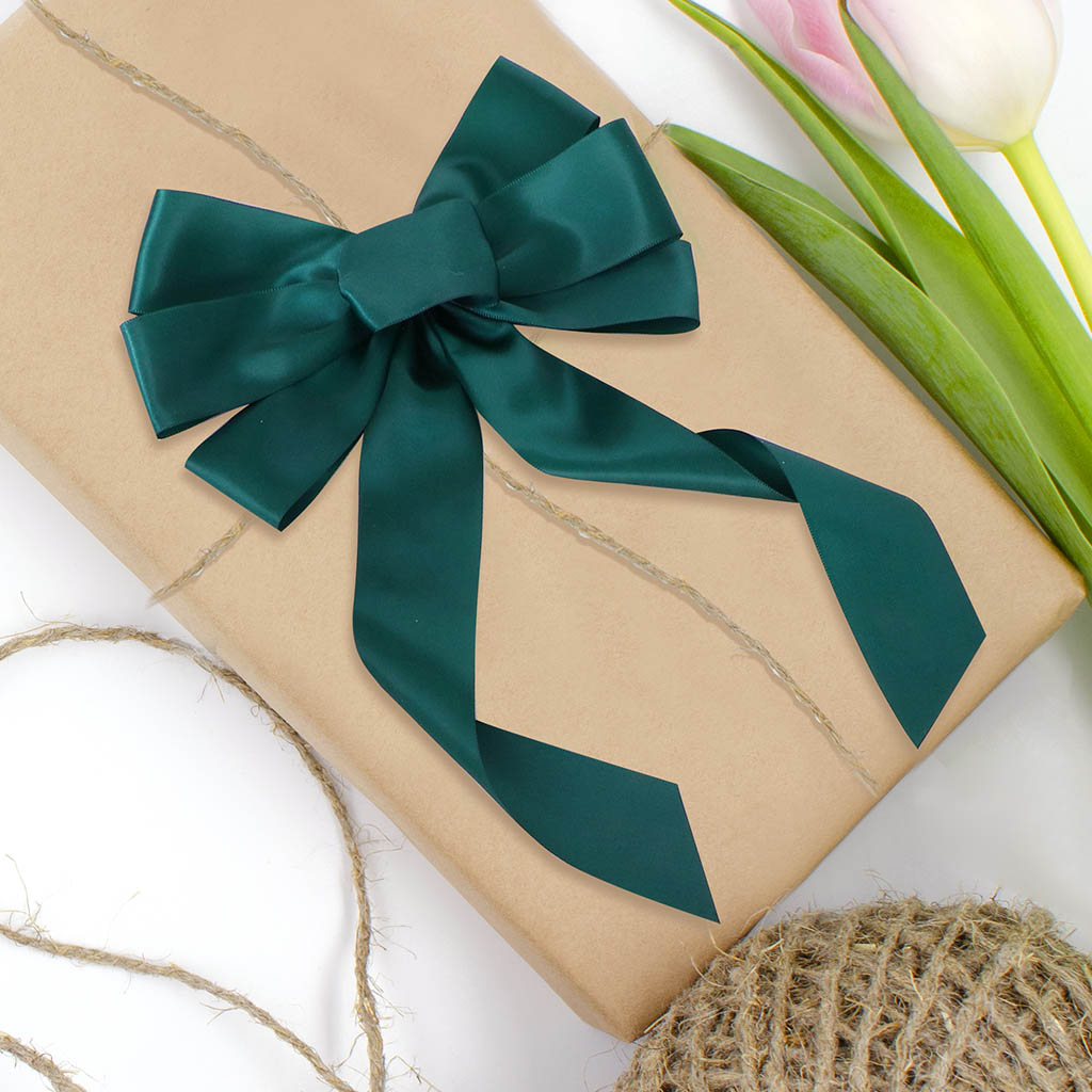 Set of 6 Small Green Craft Bows