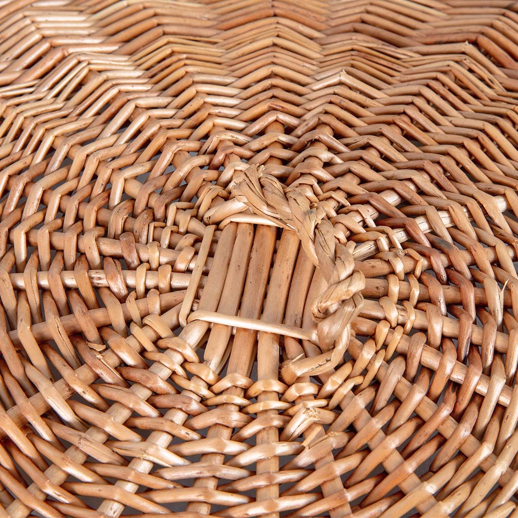 Large Wicker Storage Basket with Cotton Lining