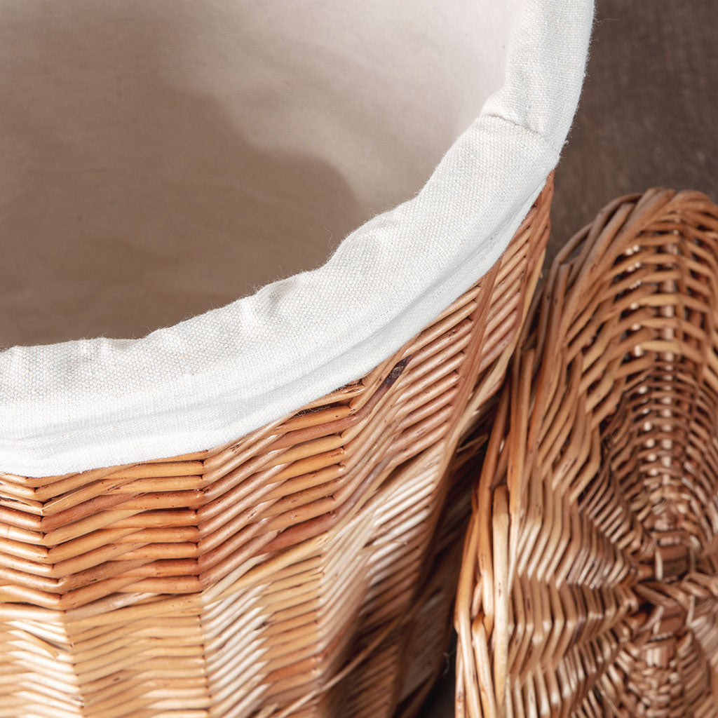 lined washing hamper