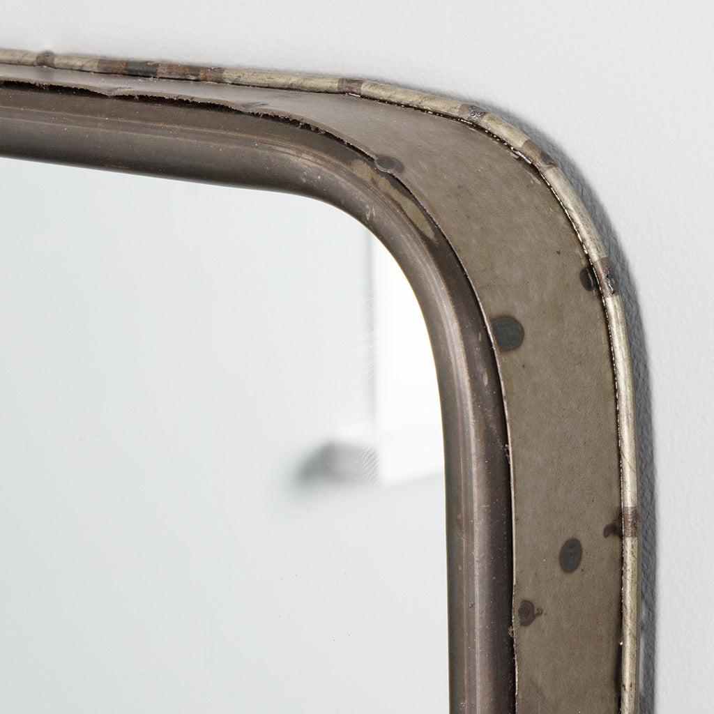 Long Vintage Wall Mirror with Shelf