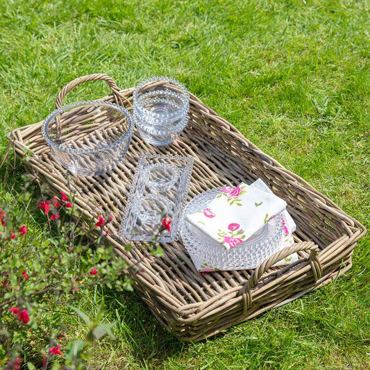 Large Rattan Serving Tray