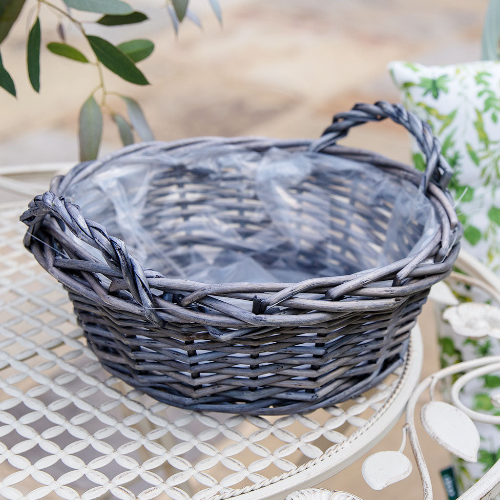Small Round Wicker Tray Basket