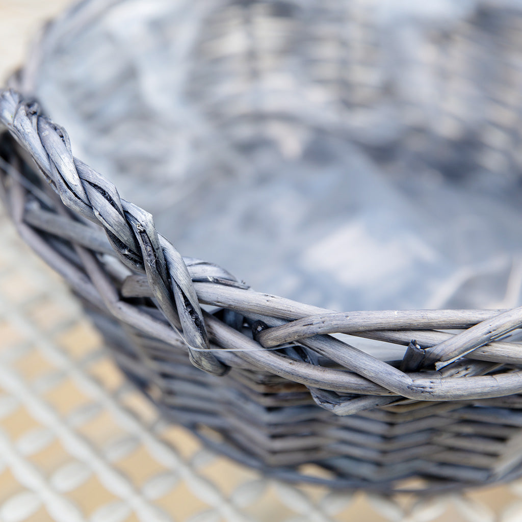 Small Round Wicker Tray Basket