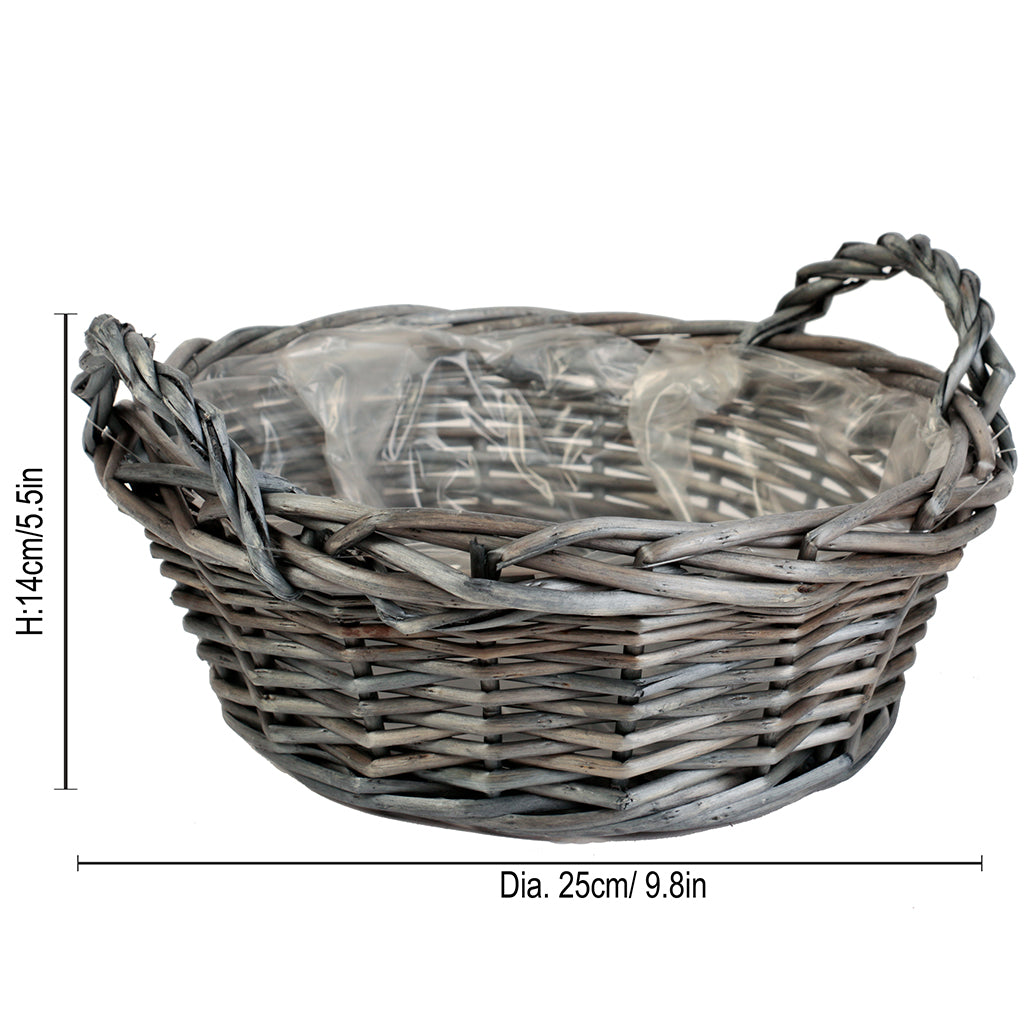 Small Round Wicker Tray Basket