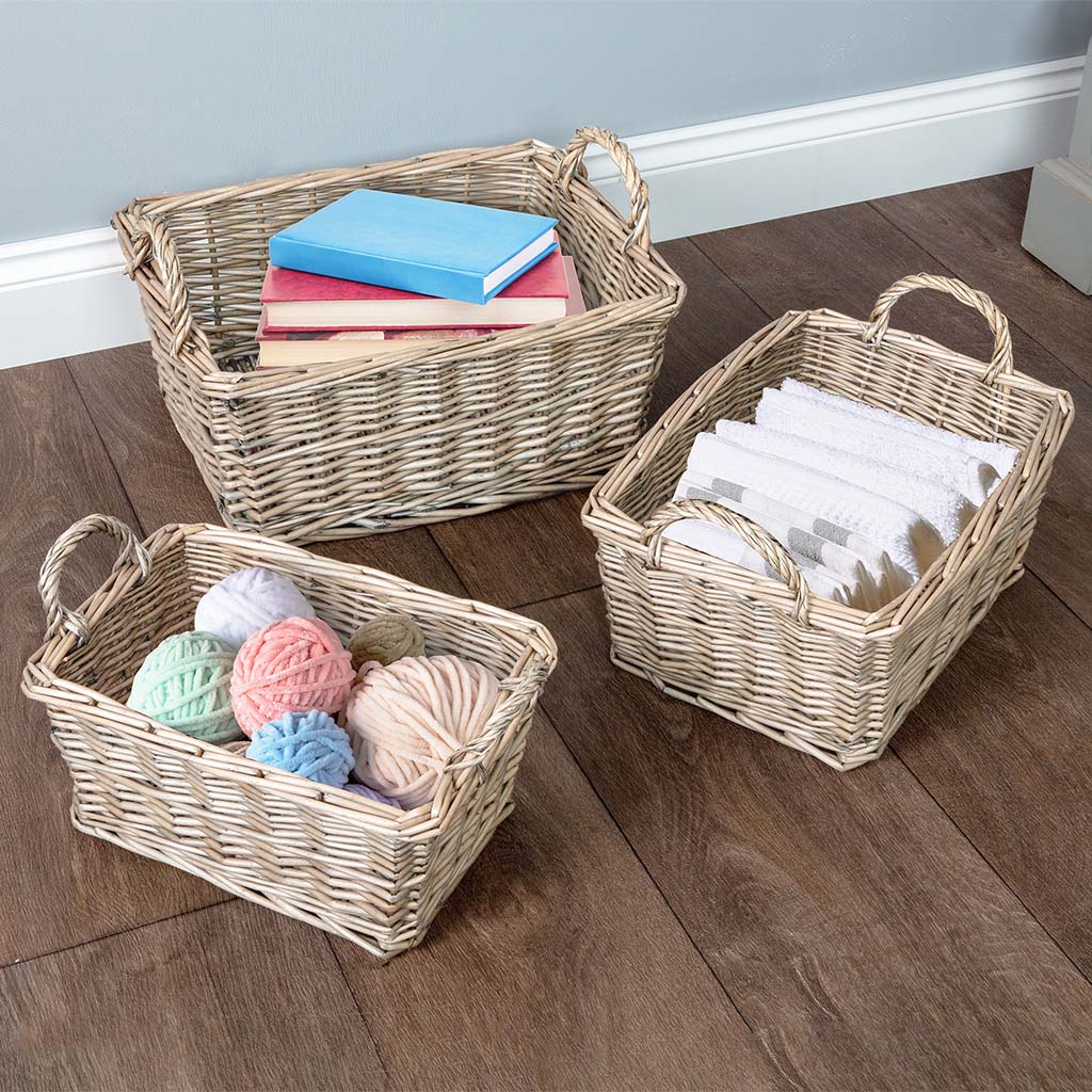wicker basket set