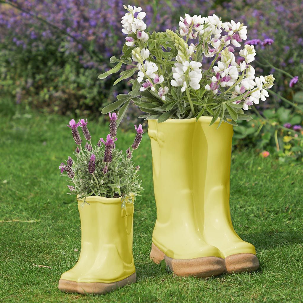welly boot plant pots