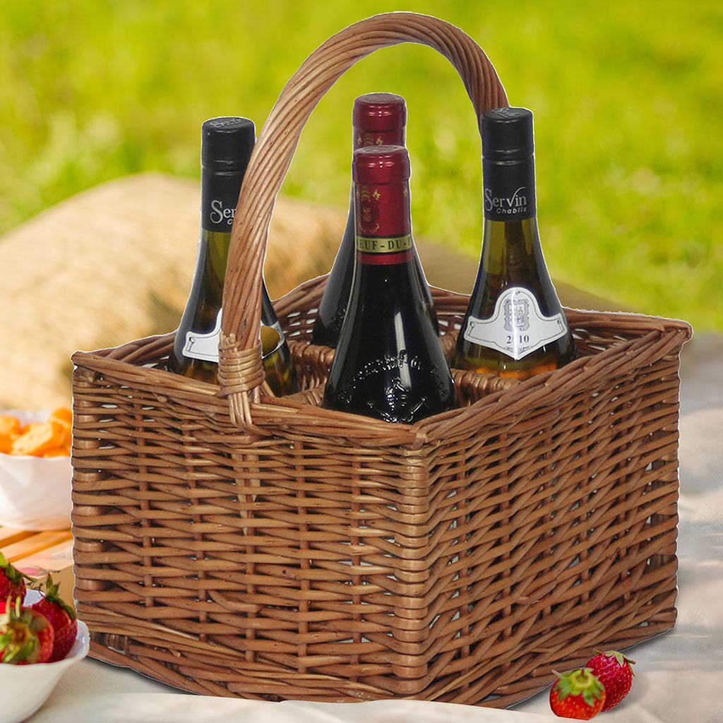 wicker bottle basket
