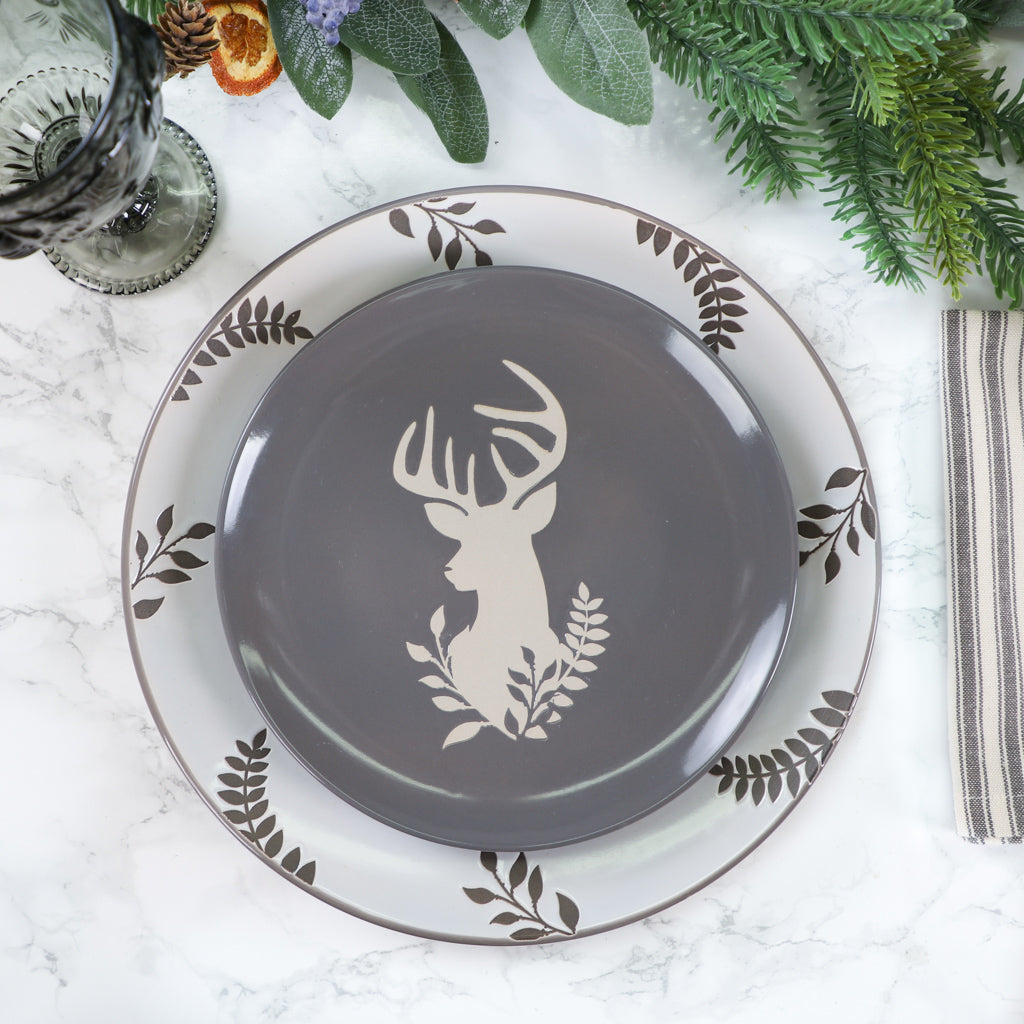 grey dinner set